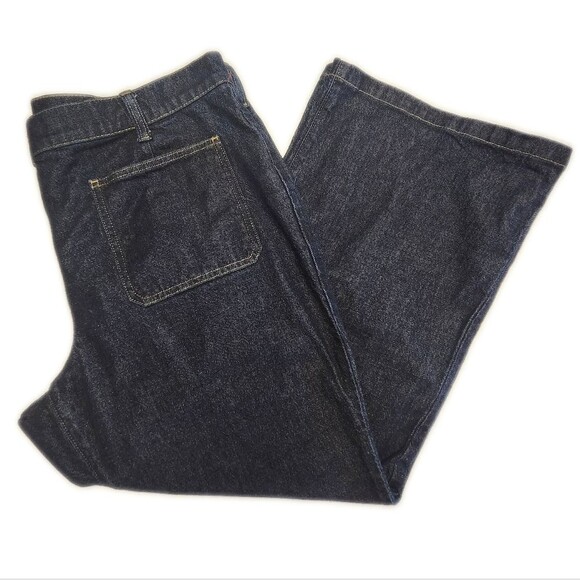 J. Crew Denim - J. Crew Flat Front Dark Blue Wash Bootcut Trouser Jeans, Size 32 (14)